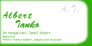 albert tanko business card